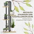 Miniatyrbillede 4 af 10: Rootz 4 Floor Plant Stand - Justerbar blomsterstativ - Indendørs plantetrapper - Industriel design - 110 cm høj - sort+naturligt træ - 45L x 25b x 110