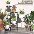 Miniatyrbild 4 av 10: Rootz Flower Pot Stand - Plant Stand - Corner Plant Rack - Justerbara nivåer - Rostbeständig metall - 60L X 40B X 80H CM