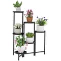 Miniatyrbild 10 av 10: Rootz Flower Pot Stand - Plant Stand - Corner Plant Rack - Justerbara nivåer - Rostbeständig metall - 60L X 40B X 80H CM