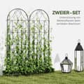Miniatyrbillede 4 af 10: Rootz Metal Trellis Set - Rose Grille - Klatring Plant Support - Rust -Free - Forbedrer haven æstetik - 50x150 cm, sort