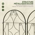 Miniatyrbillede 7 af 10: Rootz Metal Trellis Set - Rose Grille - Klatring Plant Support - Rust -Free - Forbedrer haven æstetik - 50x150 cm, sort