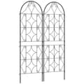 Miniatyrbillede 10 af 10: Rootz Metal Trellis Set - Rose Grille - Klatring Plant Support - Rust -Free - Forbedrer haven æstetik - 50x150 cm, sort