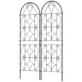 Miniatyrbillede 1 af 10: Rootz Metal Trellis Set - Rose Grille - Klatring Plant Support - Rust -Free - Forbedrer haven æstetik - 50x150 cm, sort