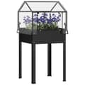 Pikkukuva 10 / 11: Rootzin nostettu sänky kasvihuonekatolla - kohonnut istutus - puutarhanhoitolaatikko - rikkakasvit ja tuholaistorjunta - 60 x 60 x 120 cm