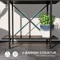 Pikkukuva 7 / 10: Rootz 2 -tasoinen kasvien jalustat - Kukkapotin jalustat - metalliset kukkaportaat - ruostekestävä - 60 cm x 25 cm x 70 cm