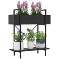 Pikkukuva 10 / 10: Rootz 2 -tasoinen kasvien jalustat - Kukkapotin jalustat - metalliset kukkaportaat - ruostekestävä - 60 cm x 25 cm x 70 cm