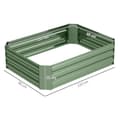 Pikkukuva 3 / 11: Rootzin korotettu puutarhakerros - Kasvien laatikko - Kukkaraatikot - Galvanoitu teräs - Rustisuoja - 120 cm x 90 cm x 30 cm - vihreä
