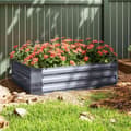 Miniatyrbillede 7 af 10: Rootz galvaniseret stål hævet seng - plantningsboks - blomsterboks - rustbeskyttelse - 120 x 90 x 30 cm grå