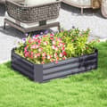 Miniatyrbillede 2 af 10: Rootz galvaniseret stål hævet seng - plantningsboks - blomsterboks - rustbeskyttelse - 120 x 90 x 30 cm grå