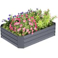 Miniatyrbillede 1 af 10: Rootz galvaniseret stål hævet seng - plantningsboks - blomsterboks - rustbeskyttelse - 120 x 90 x 30 cm grå