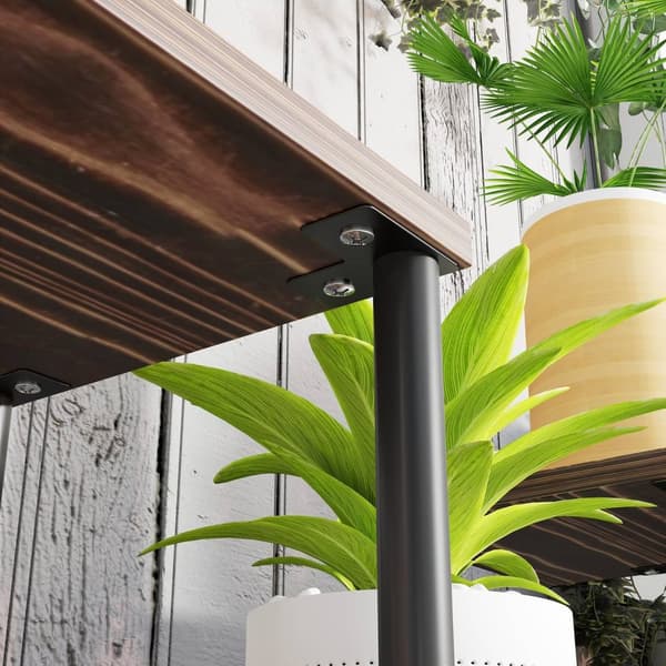Rootz Flower Stand med 4 niveauer - 4 -trins plantestativ - Blomsterpotteholder - Stabil og elegant - 80 cm x 24 cm x 61,5 cm