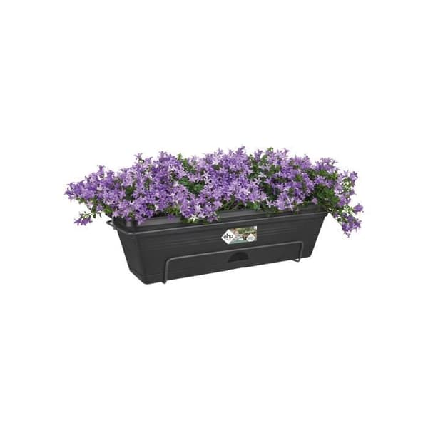 ELHO Blomlåda Green Basics Allin1 50 - Utomhus & Balkong - L 25,7 x B 47,3 x H 16,7 cm - Living svart