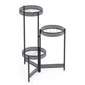 Miniatyrbillede 2 af 2: Metal Planteholder, 3-lags Design, Belastningsevne 5 kg pr. lag,sort, L (4 niveauer)