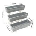 Miniatyrbillede 2 af 2: 3-lags hævet havebed, fritstående design, store kapacitet plantekasser, holdbare materialer,Lys Grå