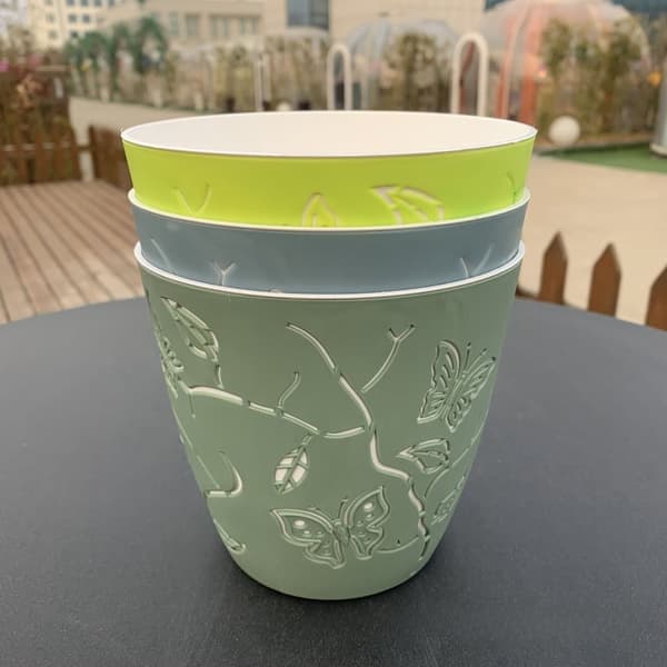 OBOSOE 3PCS lindring sommerfugl tegneserie saftige plantekrukker - indendørs og udendørs farverige plastkrukker - gaver egnet til alle indendørs plant
