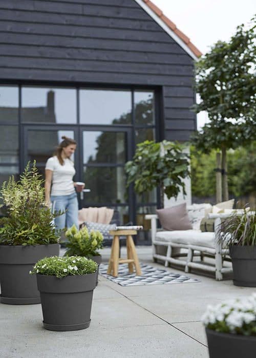 Blomkruka Elho Vibia Straight Pflanztopf Ø47 cm Kruka för växter, Antracit