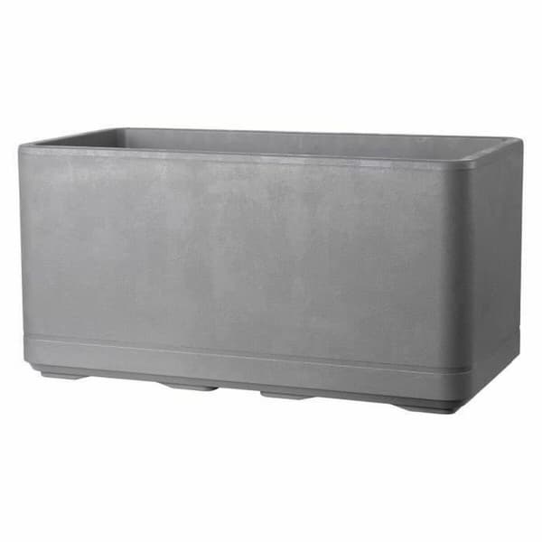 Itsekasteleva kukkalaatikko Deroma Harmaa 78 x 38 x 39 cm Muovinen Suorakulmainen Ø 78 cm