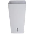 Miniatyrbillede 2 af 2: RIVIERA Eva New Square plastik urtepotte - 28 x 28 x H 52 cm - 31 L - Hvid