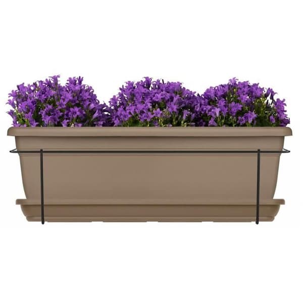 Planteringskit med metallstativ och bricka - GARDEN ID Relax - Taupe 50 cm - Återvunnen och 100 % återvinningsbar - Volym för växter