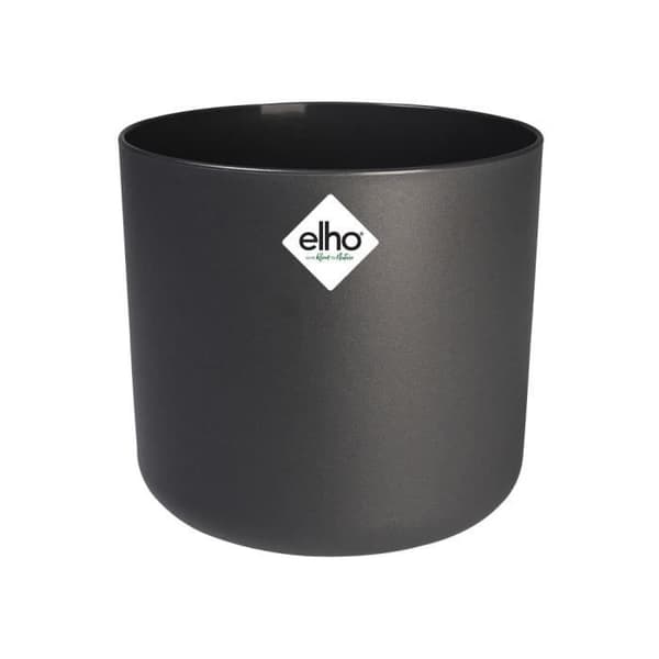 ELHO B.til blød rund urtepotte - sort - Ø 35 x H 32 cm - Indendørs - 100% genbrugt