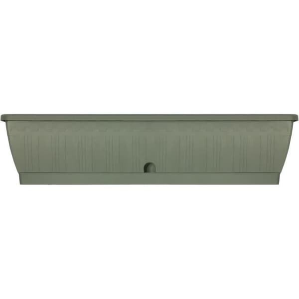 Kruka - GARDEN ID Terraflor - Verdigris 80 cm - Soliditet - Vattenreserv - Återvunnen och 100 % återvinningsbar - Volym för växter.