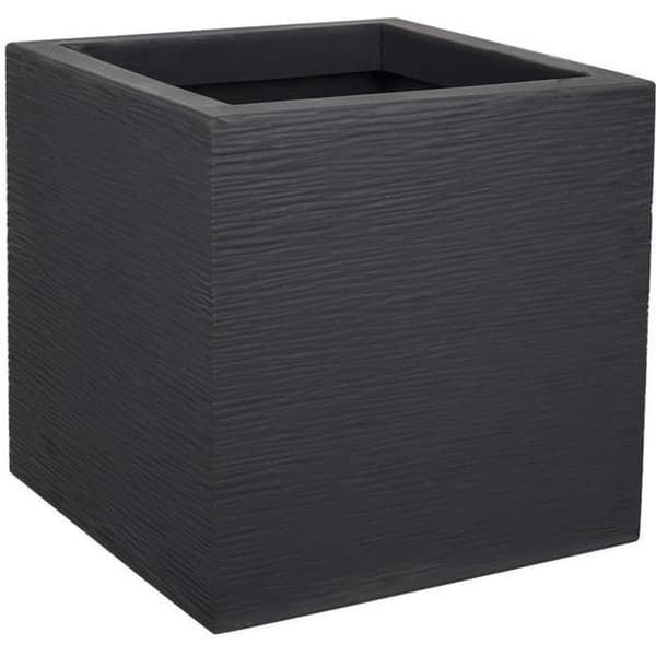 EDA Graphit Up firkantet blomsterkasse - 21 L - 29,5 x 29,5 x 29,5 cm - Antracitgrå