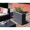 Miniatyrbillede 3 af 5: EDA Muret Loft Graphit blomsterkasse - 46 L - 78,5 x 29,5 x 60 cm - Antracitgrå