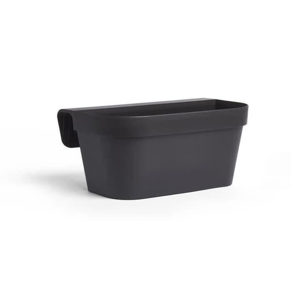 Plantekasse + krog - GARDEN ID Star - Sort-Ant 50 x 21 cm - Nem at montere - Vandreserve - Genbrugt og 100% genanvendelig