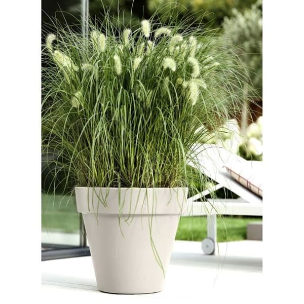Urtepotte - ELHO - Pure Round 60 - Hvid - Ø 59 x H 54 cm - 100% genbrugt