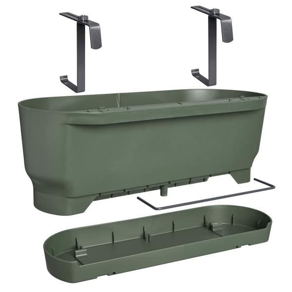 ELHO - Kukkaruukku - Greenville Easy Balcony 52 - Lehdenvihreä - Parveke - P 21,2 x L 52 x K 19,4 cm