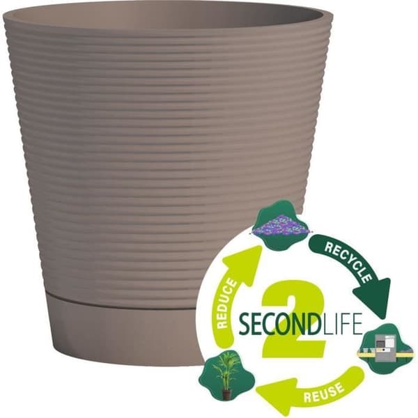 Vandreservepotte - GARDEN ID - Green Care Sense Taupe 40 cm - 10 års garanti - 100% genanvendt