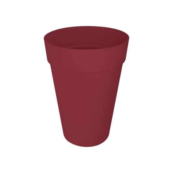 Urtepotte - Elho - Loft Urban Rund - Højde 35 - Rød - L 34 x B 33,5 x H 45 cm - Udendørs - 100% genbrugt