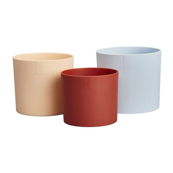 Urtepotte - Elho - Lex Pott - Sæt 14 - Blå Pink Orange - L 14 x B 13,8 x H 12 cm - Indendørs - 100% genbrugt