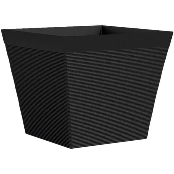 Firkantet potte - GARDEN ID - Green Care Impact Sort-Ant - 29 x 26 cm - 10 års garanti - 100% genanvendt - UV/frostbestandig