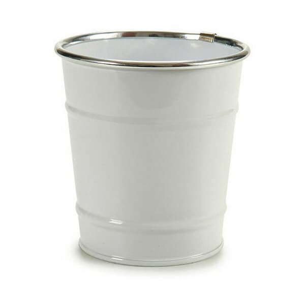 Planter Terning Hvit Sølv Sink 10,5 x 10,5 x 10,5 cm (72 Enheter)