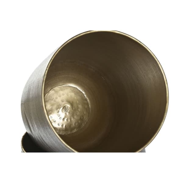 Planter Home ESPRIT Gyllen Sølv Aluminium Moderne 35 x 35 x 63 cm (2 Deler)