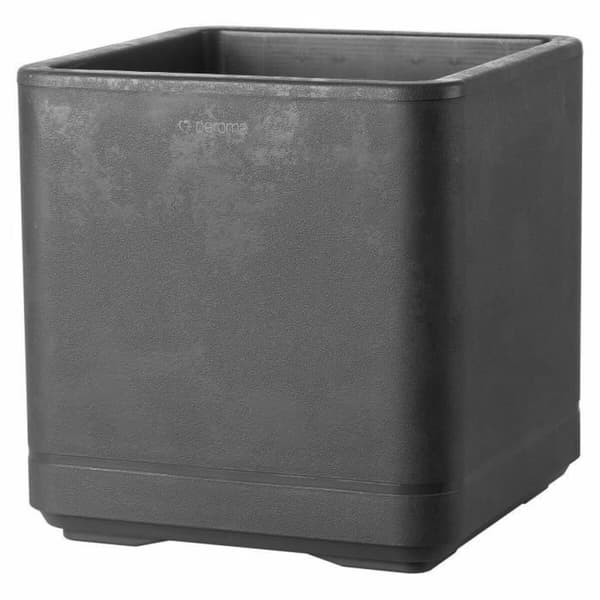 Dekorative Pongponger Deroma Antrasitt 38 x 38 x 39 cm Plast Kvadrat Terning 38 cm