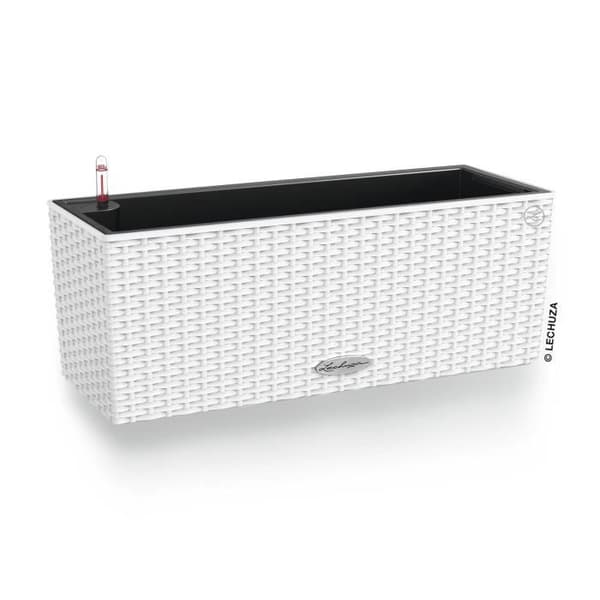 Jardiniär - Lechuza - Balconera Cottage 50 - Vit - 44x33 cm - Med vattenreservoir