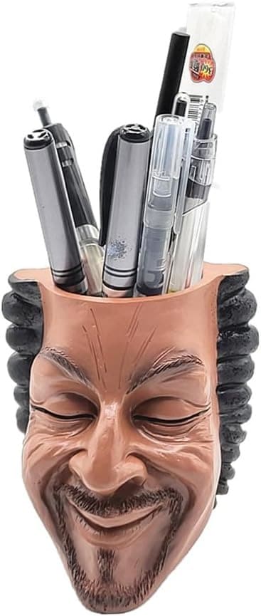 OBOSOE Kreativ Hip Hop Rapper Mand Ansigt Saftige Potteplanter Sjove Saftige Blomsterpotte Ornament Harpiks Statue Boligindretning Havegave