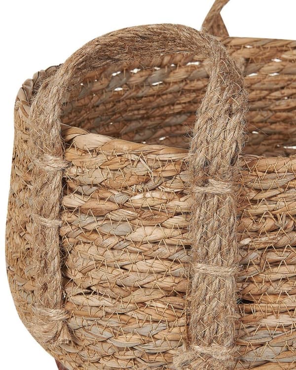 Set med 2 PALADJU blomkrukor Flätade 30/25 cm Naturfärgade Lumarko!