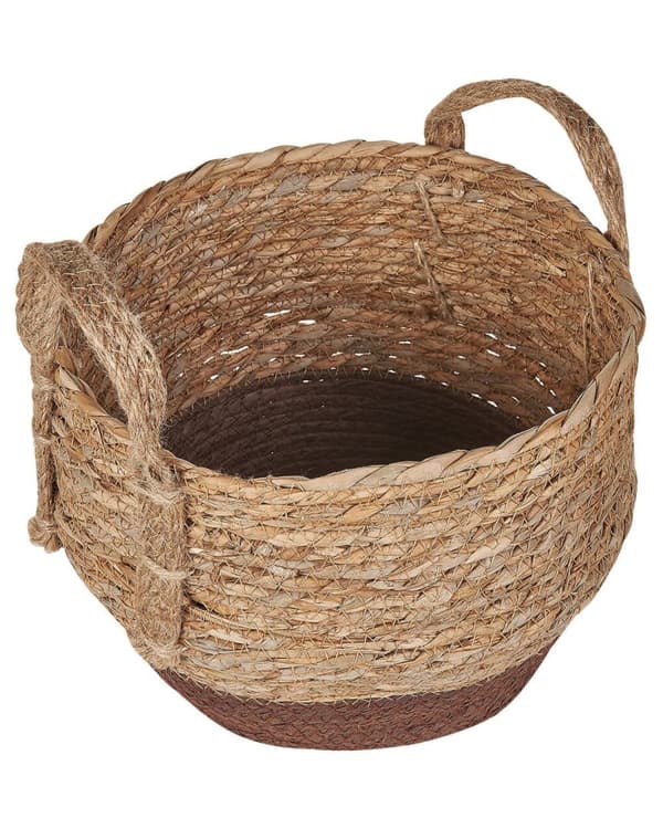 Set med 2 PALADJU blomkrukor Flätade 30/25 cm Naturfärgade Lumarko!