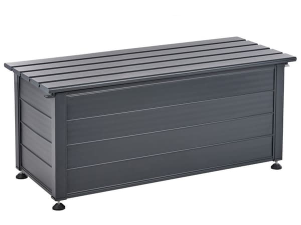 CAMPALTO Trädgårdslåda Metall 113 cm 50 cm Mörkgrå Lumarko!