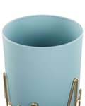 Pikkukuva 4 / 7: Kukkaruukku jaloissa KALANDRA Metalli 19 cm Sininen Lumarko!