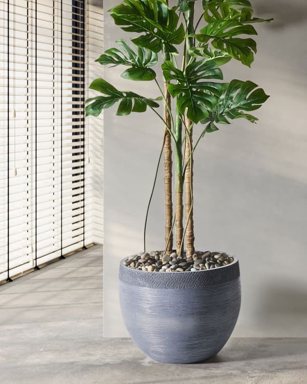 Urtepotte ZAKROS Keramik 50 cm Grå Lumarko!