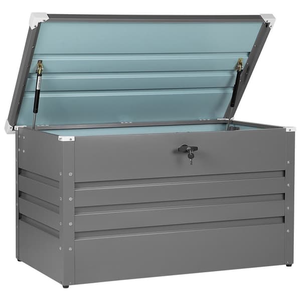 CEBROSA Puutarhalaatikko Metallinen 132 cm 62 cm Harmaa Lumarko!