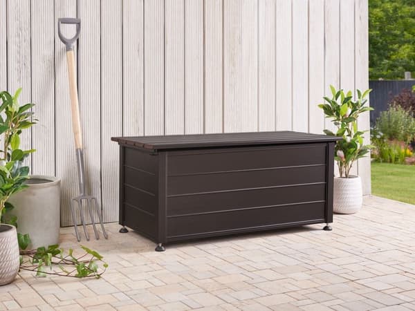CAMPALTO Puutarhalaatikko Metallinen 113 cm 50 cm Tummanruskea Lumarko!