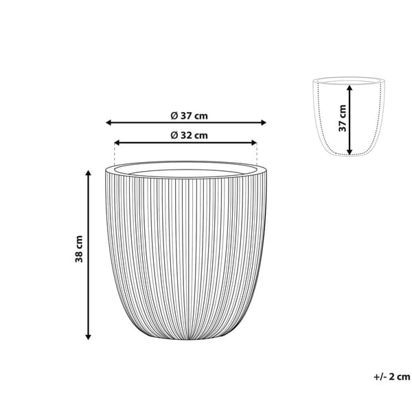 CHIOS Urtepotte Plastik 37 cm Grå Lumarko!