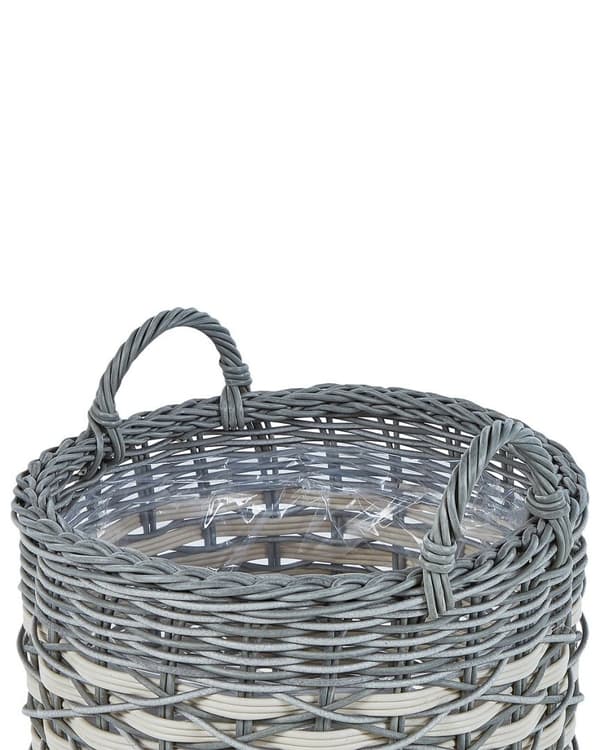3 kpl GEFIRA teknorottinkikukkaruukkua 31/39/49 cm harmaa Lumarko!