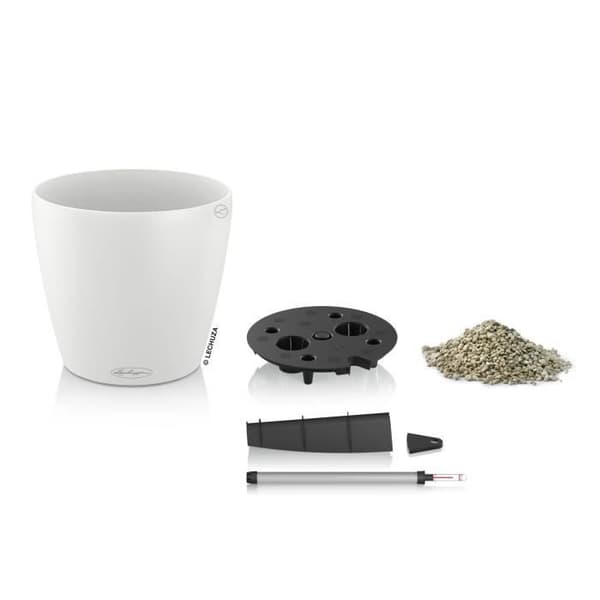 Jardiniere - Classico färg 28 - Komplett kit - Vit - 9 L - LECHUZA