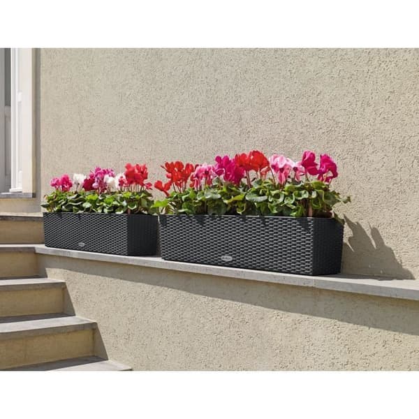 Jardiniere - Balconera stuga 80 - Komplett kit - Granit - 12L - LECHUZA
